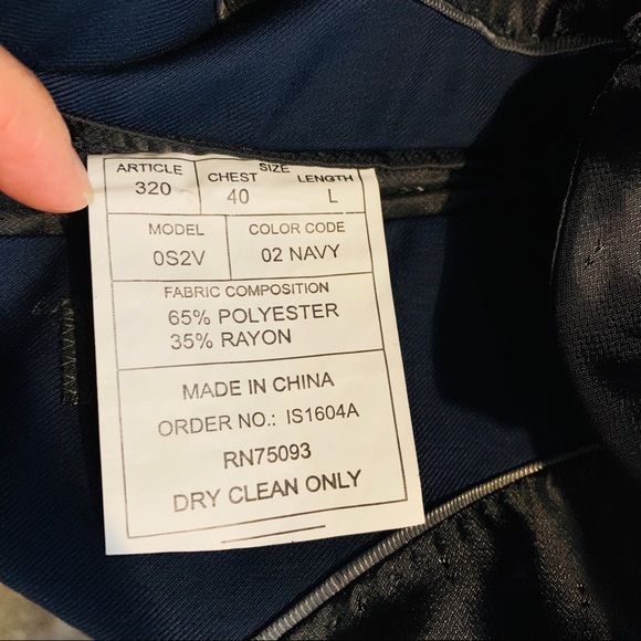 ⭐️ Angelo Rossi Navy Hand Tailored Suit Jacket - Picture 7 of 9